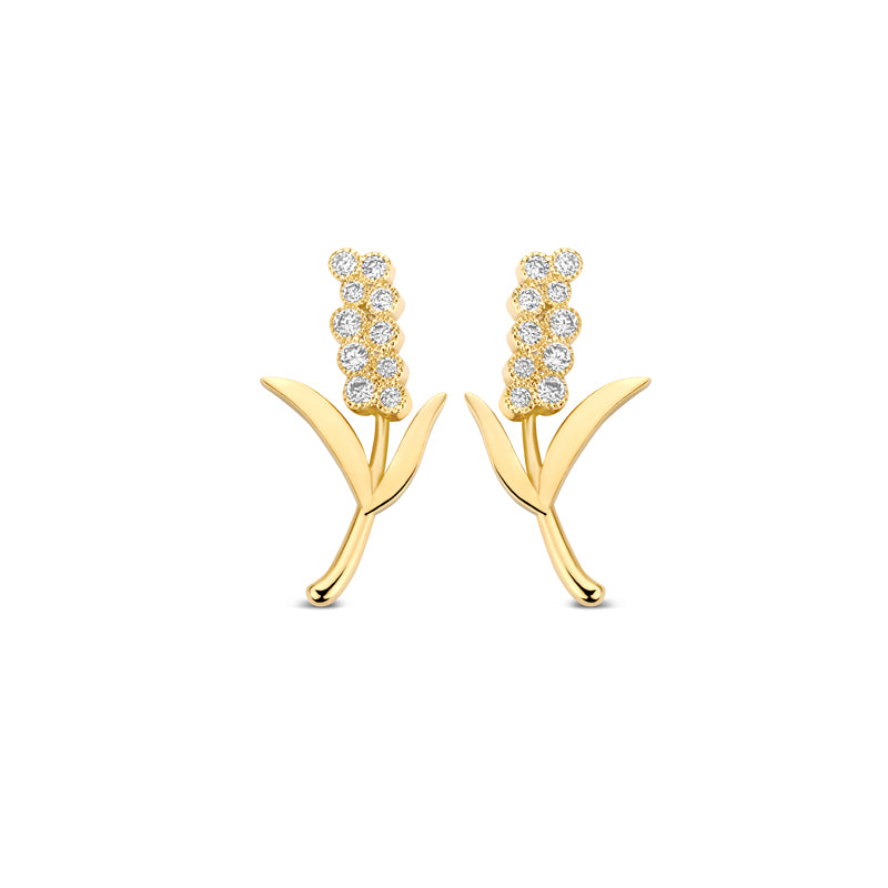 White lavender shaped earrings.