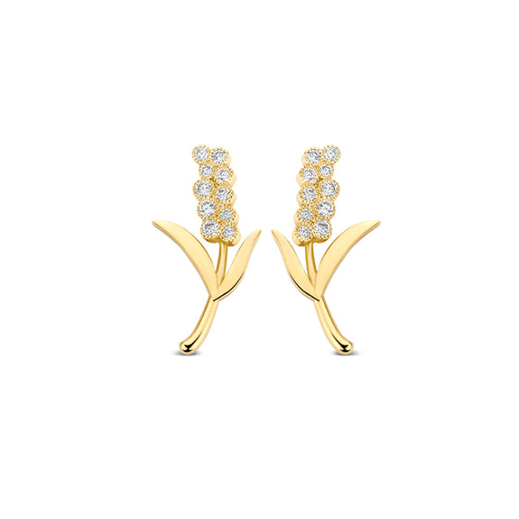 White lavender shaped earrings.