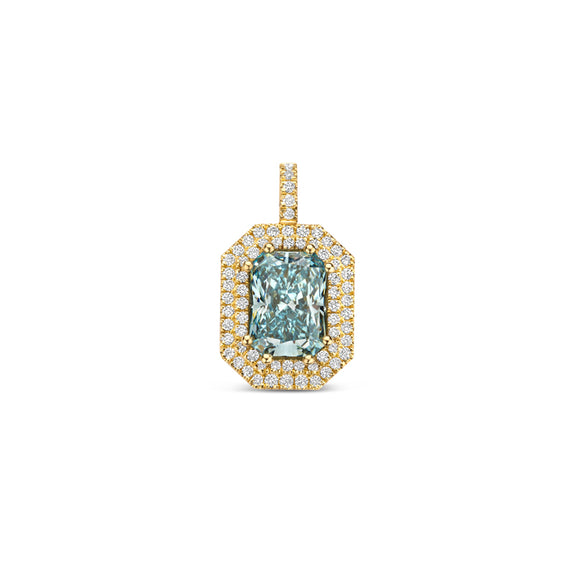 Rosalie Charm with a blue center diamond