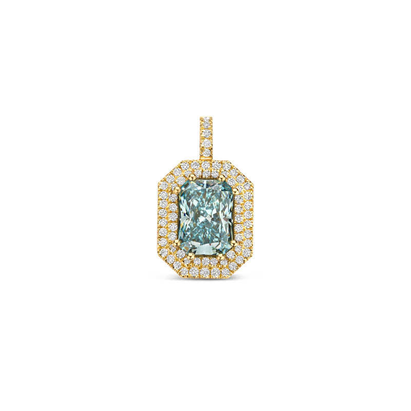 Rosalie Charm with a blue center diamond