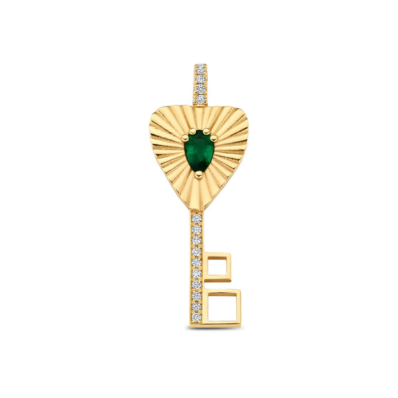 Key To Happiness Charm - Green